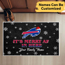 It's Merry AF In Here - Anti Slip Indoor Doormat - Customized Doormat BFLB