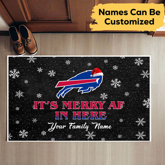 It's Merry AF In Here - Anti Slip Indoor Doormat - Customized Doormat BFLB