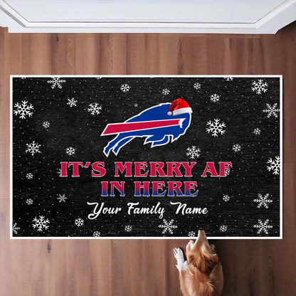 It's Merry AF In Here - Anti Slip Indoor Doormat - Customized Doormat BFLB