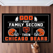 God First Family Second Then CCGB Football - Anti Slip Indoor Doormat