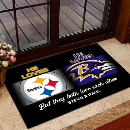 Home Sweet Home - Anti Slip Indoor Doormat - Customized Doormat for Steve and Paul