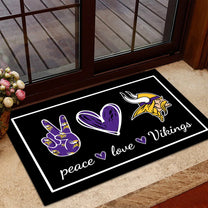 Anti Slip Indoor Doormat - Peace Love MNSTVK