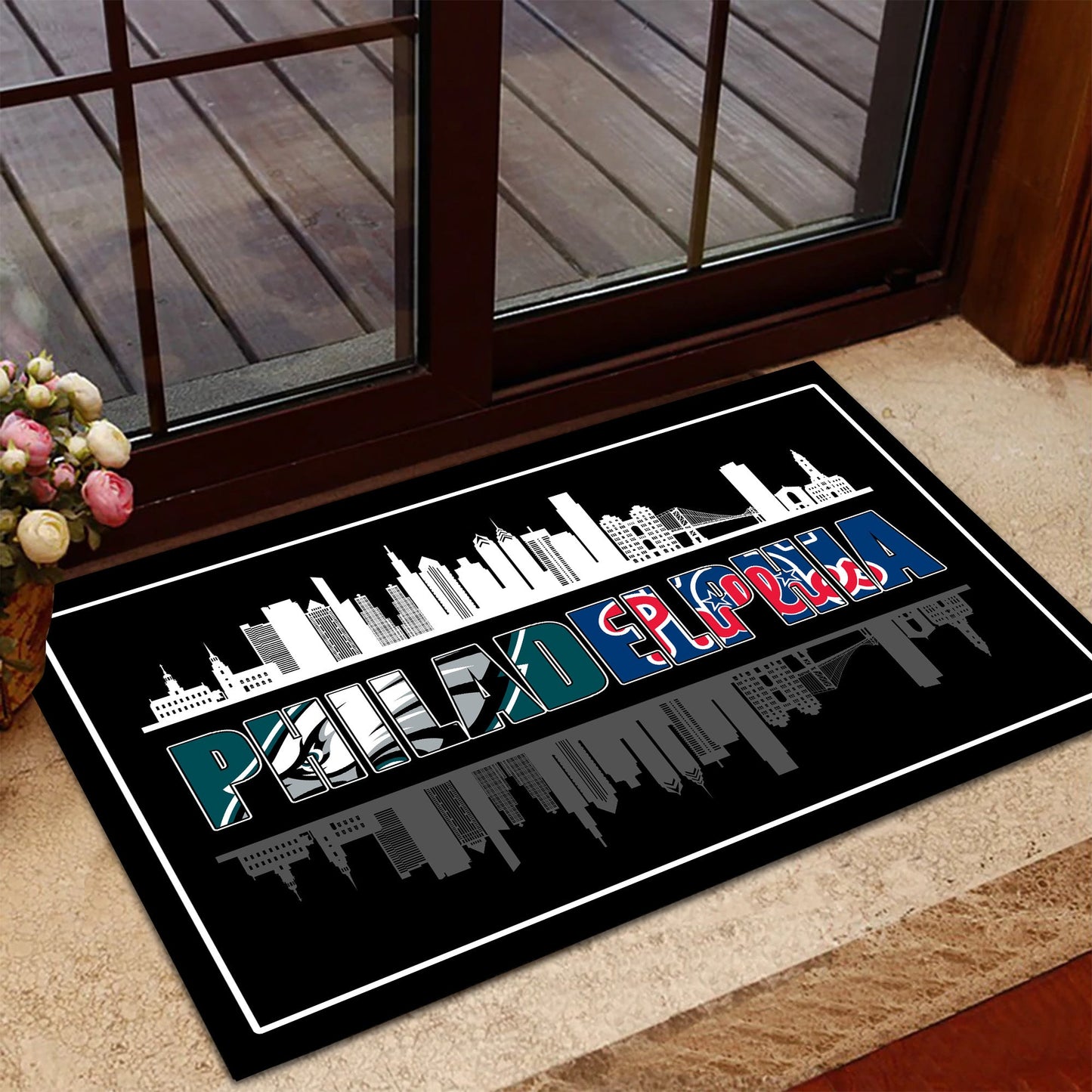 Philadelphia Skyline Doormat - Anti Slip Indoor Doormat