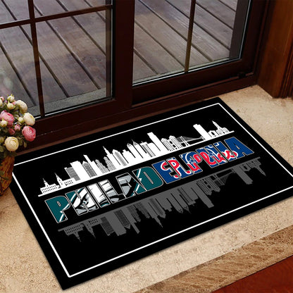 Philadelphia Skyline Doormat - Anti Slip Indoor Doormat