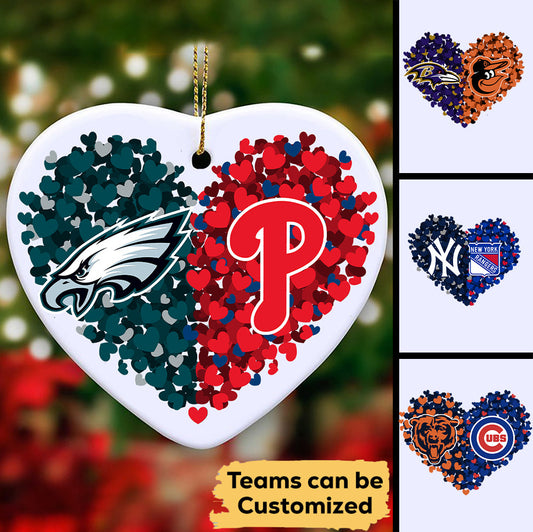 Customized Heart Ceramic Ornament