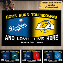 Home Runs Touchdowns  Customized Doormat - Anti Slip Indoor Doormat