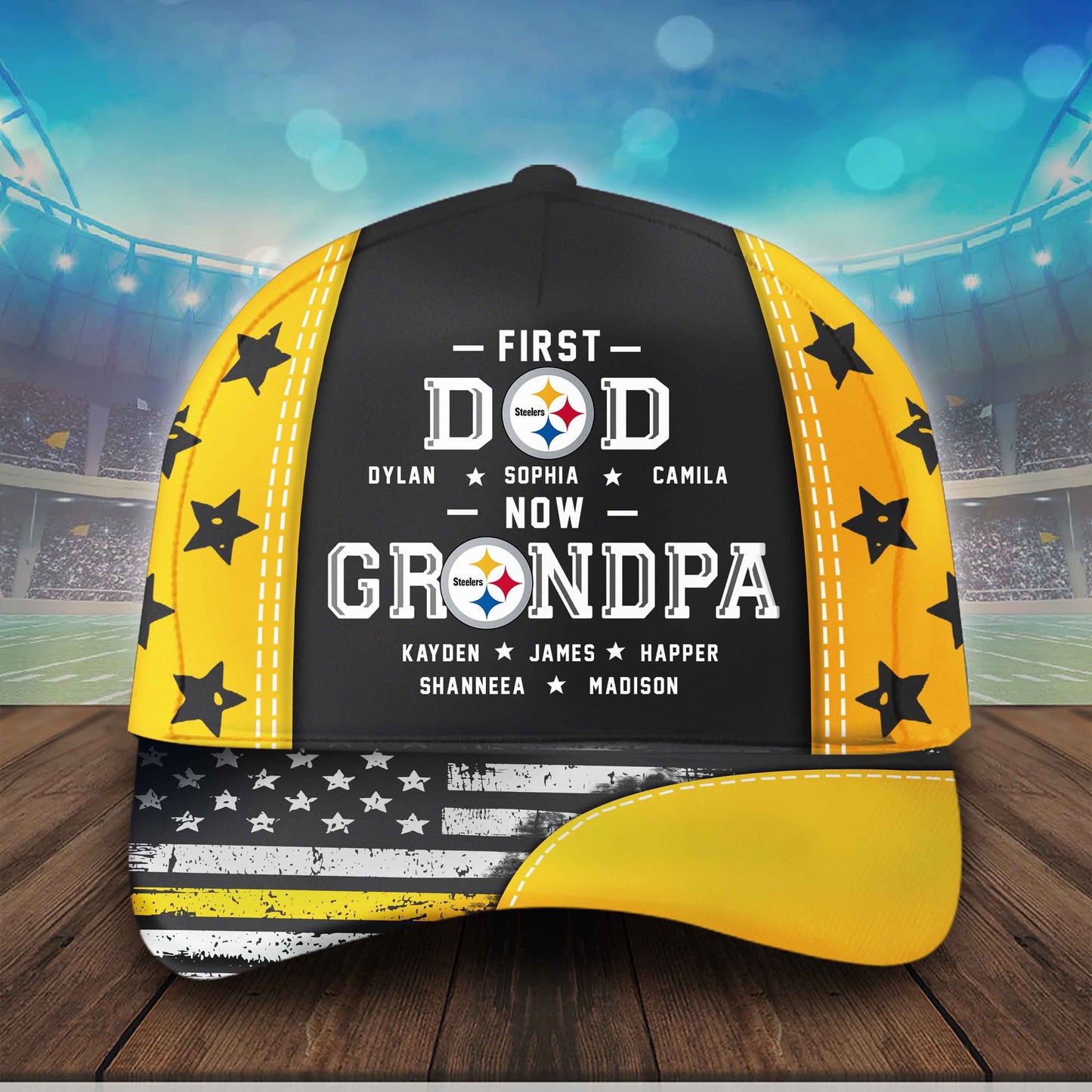 First Dad, Now Grandpa Customized Classic Cap