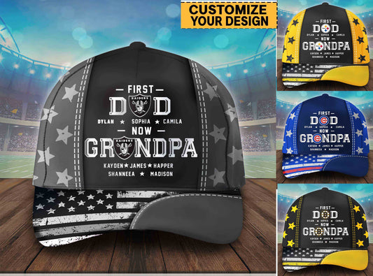 First Dad, Now Grandpa Customized Classic Cap