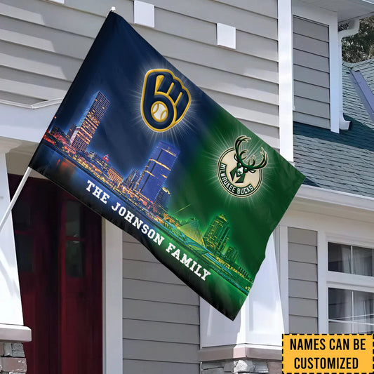 Milwaukee Skyline Flag - Customized House Flag