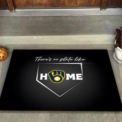 There's No Plate Like Home Doormat - Anti Slip Indoor Doormat - MWKB