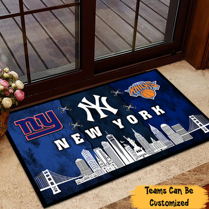 Teams With Skyline Customized Doormat - Anti Slip Indoor Doormat