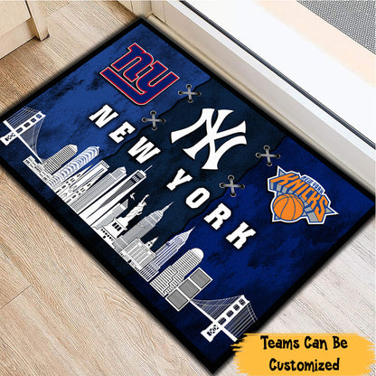 Teams With Skyline Customized Doormat - Anti Slip Indoor Doormat