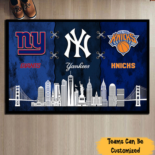 Teams With Skyline Customized Doormat - Anti Slip Indoor Doormat - NY