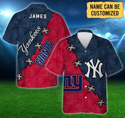 Team Hawaiian Shirt - Customized Hawaiian Shirt - NYYK,NYG