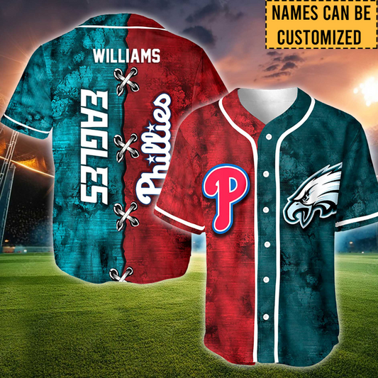 Philadelphia Short Sleeve Baseball Jersey- Customized Jersey