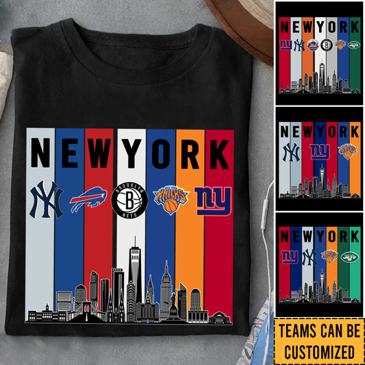 Teams With Skyline Shirt - Customized Shirt - NY