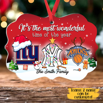 It's The Most Wonderful Time Of The Year Aluminum Ornament - Customized Ornament