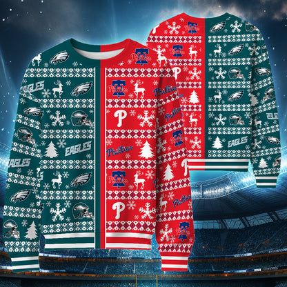 Customized Teams Christmas Unisex Sweater - v4