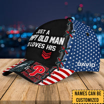 Just A Grumpy Old Man Who Loves His Teams - Customized Classic Cap - PA