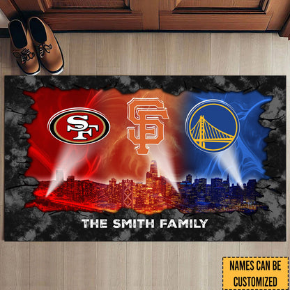 San Francisco Skyline Doormat -  Customized Doormat - Anti Slip Indoor Doormat
