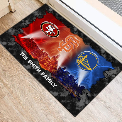 San Francisco Skyline Doormat -  Customized Doormat - Anti Slip Indoor Doormat