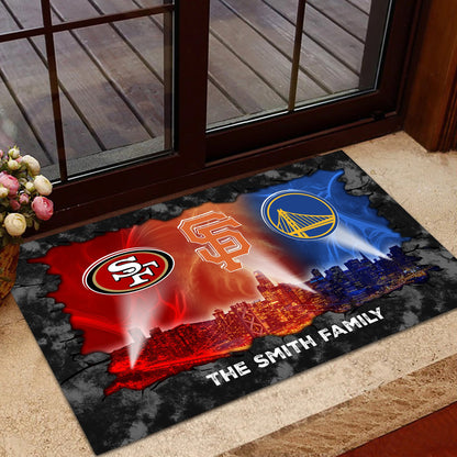San Francisco Skyline Doormat -  Customized Doormat - Anti Slip Indoor Doormat