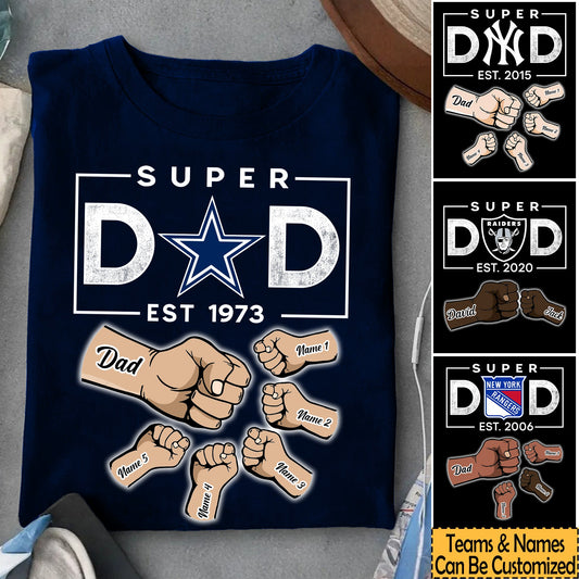 Super Dad Customized Shirt - Perfect Gift For Father's Day