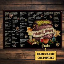 Personalized Kitchen Witchery Classic Metal Sign