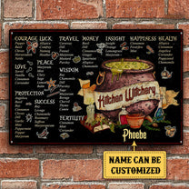 Personalized Kitchen Witchery Classic Metal Sign
