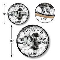 Personalized Cowboy Horse Barn Wood Round Sign