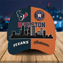 Houston Skyline Team Classic Cap - Customized Classic Cap