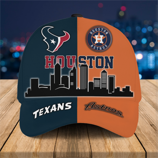 Houston Skyline Team Classic Cap - Customized Classic Cap