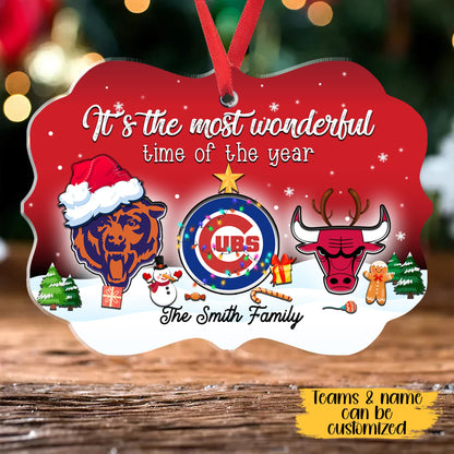 It's The Most Wonderful Time Of The Year Aluminum Ornament - Customized Ornament - CHI