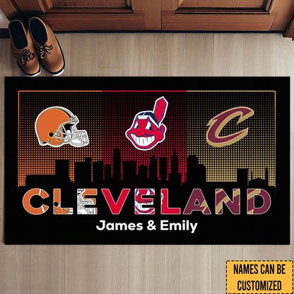 Cleveland Skyline Doormat -  Customized Doormat - Anti Slip Indoor Doormat