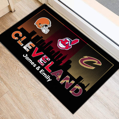 Cleveland Skyline Doormat -  Customized Doormat - Anti Slip Indoor Doormat