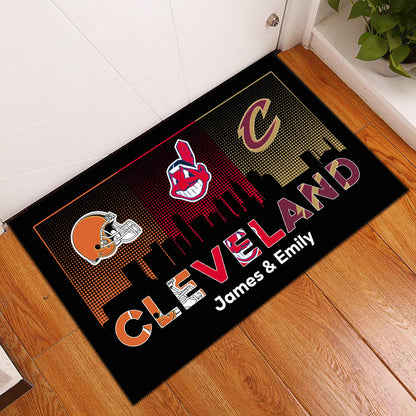 Cleveland Skyline Doormat -  Customized Doormat - Anti Slip Indoor Doormat