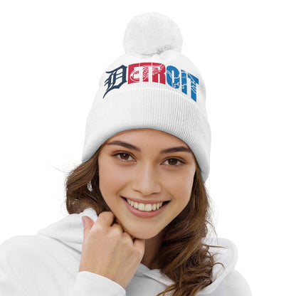 Detroit City Bobble Knit Beanie