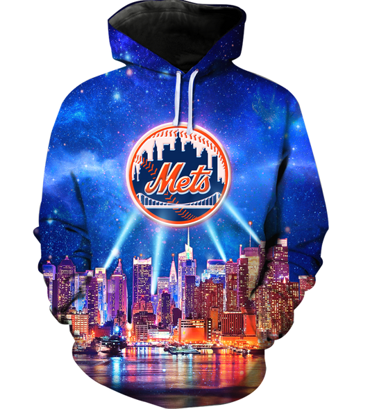 New York Skyline Fleece Hoodie - NYM