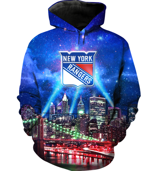 New York Skyline Fleece Hoodie - NYRG