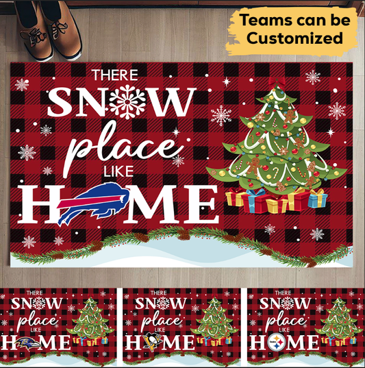 There Snow Place Like Home Customized Doormat - Anti Slip Indoor Doormat