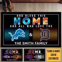 God Bless This Home Customized Doormat - Anti Slip Indoor Doormat