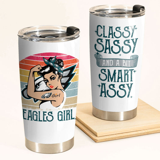 Philadelphia Football Girls Classy Sassy Tumbler