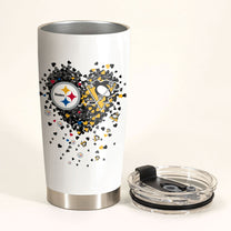 Just A Woman Who Loves Her Pittsburgh Football And Hockey Tumbler