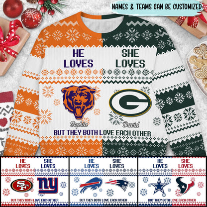 He Loves She Loves Sweater - Customized Sweater
