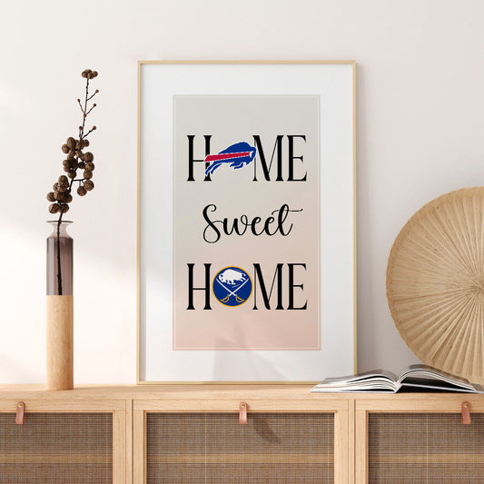 Home Sweet Home Unframed Poster - Buffalo B And Buffalo SB Wall Art