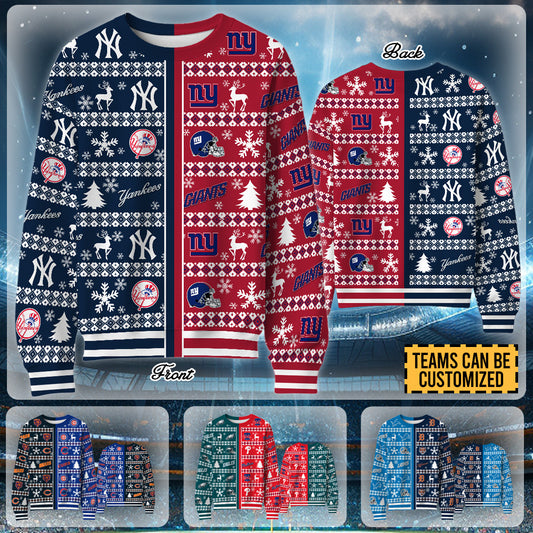 Customized Teams Christmas Unisex Sweater - v3