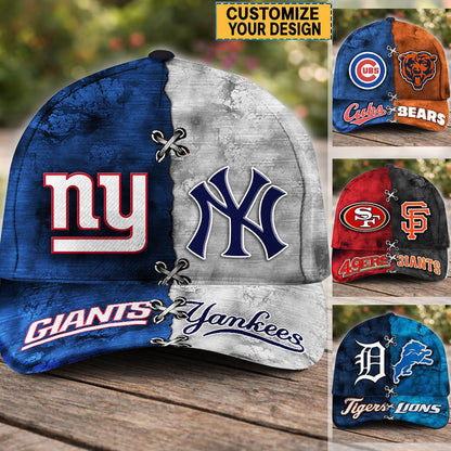 Team Split Classic Cap - Customized Classic Cap