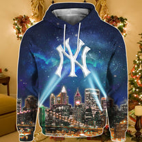 All-Over Print New York Baseball Skyline