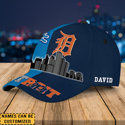 Detroit Skyline Two Teams Classic Cap - Customized Cap - DTL DTTG